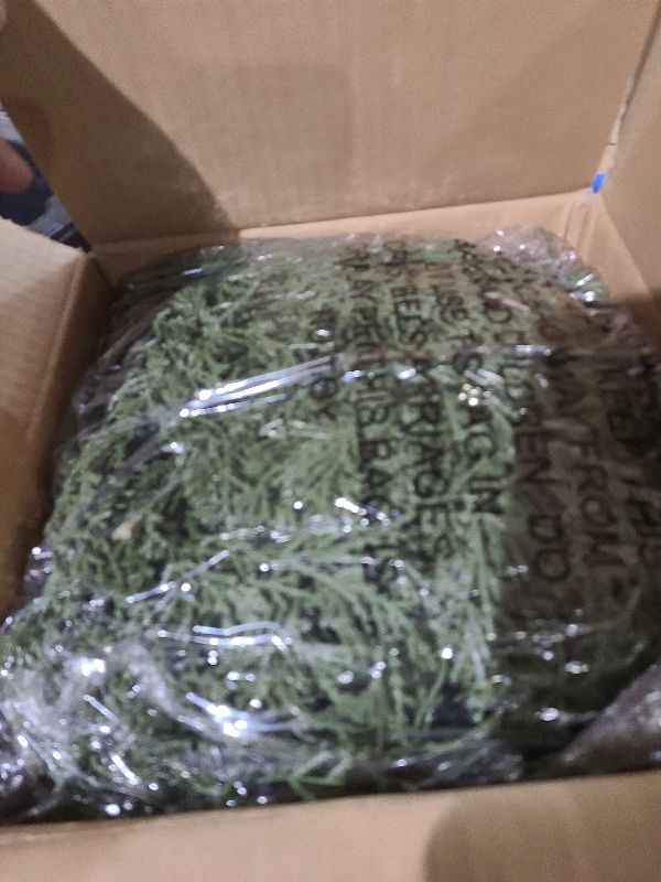 Photo 1 of 1PCS-9FT Artificial Christmas Garland with Dragon Cypress, Festive Holiday Decor for TV Cabinet, Fireplace, Indoor & Outdoor, Handmade Christmas Garland