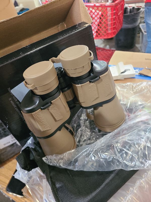 Photo 1 of 20x50 Binoculars for Adults with Smartphone Adapter - High Powered Binoculars for Bird Watching Hunting Hiking Concert Travel Theater with BAK4 Prism FMC Lens, Mud