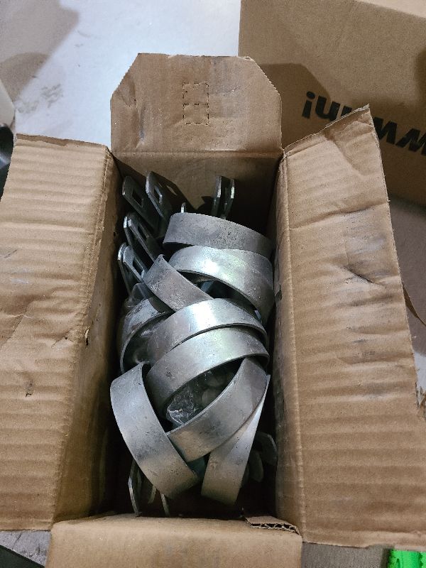 Photo 1 of 2-3/8" Tension Band for Chain Link Fence,Heavy Duty Chain Link Brace Band Use for attaching Chain Link Fence Rails, gate Posts, Corner Posts, end Posts (2-3/8")