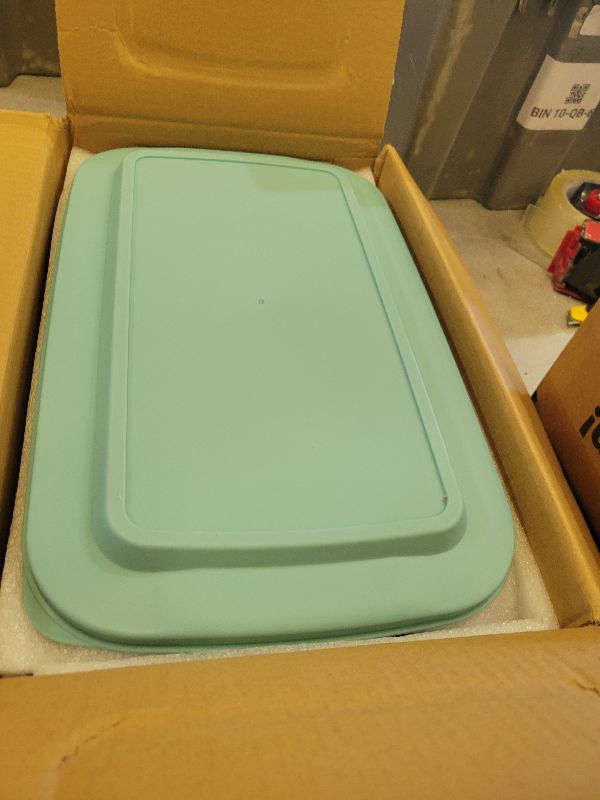 Photo 1 of 8-Piece Deep Glass Baking Dish Set with Plastic lids,Rectangular Glass Bakeware Set with Lids, Baking Pans for Lasagna, Leftovers, Cooking, Kitchen, Freezer-to-Oven and Dishwasher, Green