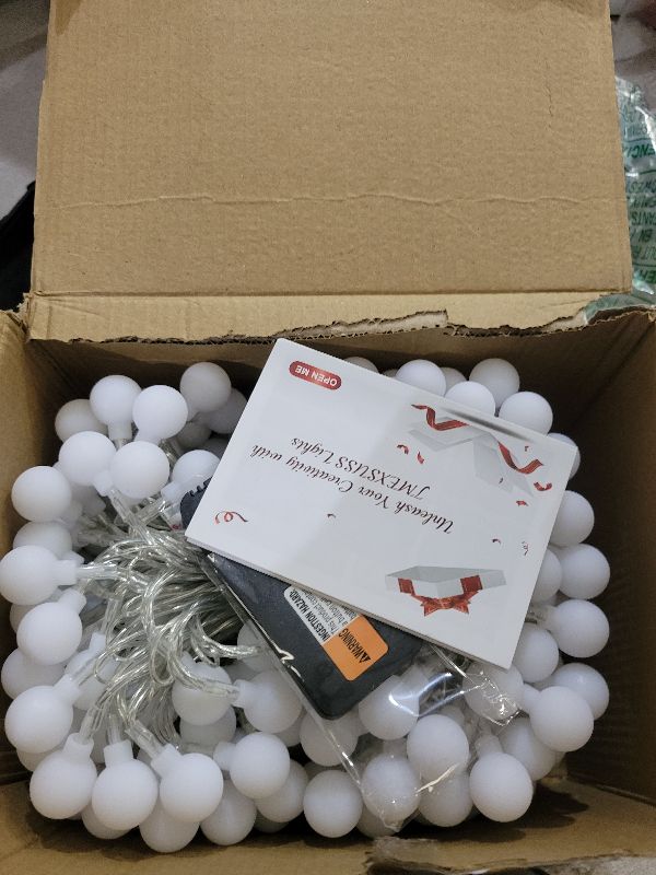 Photo 1 of 147ft Globe String Lights Outdoor Waterproof, 300 LED Indoor Christmas Lights Plug in with Remote, Hanging Fairy Light for Bedroom Holiday Party Patio Garden Christmas Decorations, Warm White