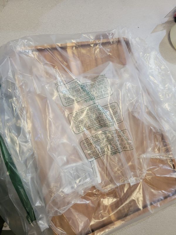 Photo 1 of 2 PCS 16 x 12 in Large Solid Acacia Wood Serving Trays Rectangular Wooden Serving Platters Natural Wooden Boards for Bar Coffee Party?Wood Log Color?