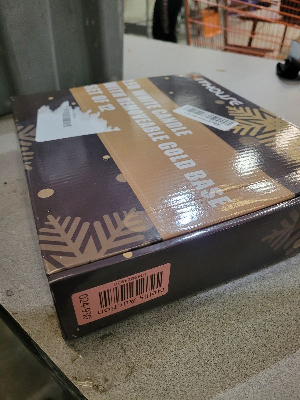 Photo 1 of 12 Set Halloween Christmas Window Candles Lights with Timer Battery Operated Electric LED Taper Candles Flameless for Windows, Gold Candle Holders, Suction Cups & 24 PCS Battery Included (12 Set)