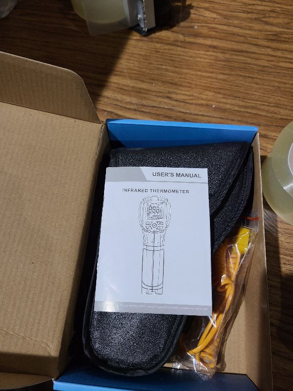 Photo 1 of -40?~2912? MESTEK Infrared Thermometer Temperature Gun,50:1 Dual Laser High Temp Thermometer with Thermocouple Probe, Non-Contact Industrial Pyrometer for Engine, Kiln, Forging, Industrial Use