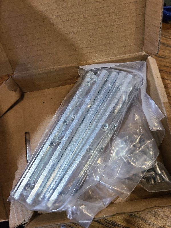 Photo 1 of 1010 1" x 1" Series Aluminum Profile Straight Line Connector, Extended Length Bracket Fastener with M5 Screw for Slot 6mm Aluminum Extrusion Profile Connect Parts