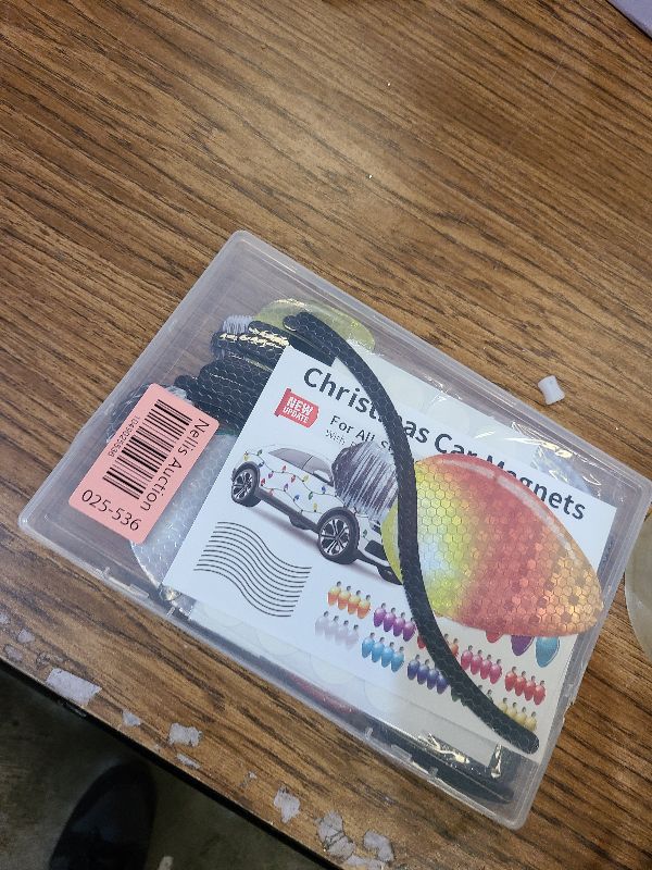 Photo 1 of 65 Pcs Christmas Car Reflective Bulbs Magnets Decorations, 40 Christmas Refrigerator Bulbs Light Shaped Magnets 25 Magnetic Wires for Xmas Holiday