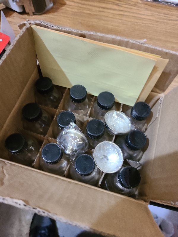 Photo 1 of 12 Pack, 2 oz Small Clear Glass Bottles w/Lid & 3 Funnels - 60ml Boston Shot Bottles for Health, Immunity, Potion, Wellness, Sample, Ginger, Juice - Mini Personal Care & Beauty Travel Bottle