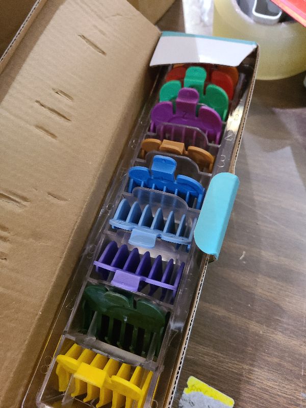 Photo 1 of 10 Professional Hair Clipper Guards Cutting Guides Compatible with Most Wahl Clippers with Organizer, Color Coded Clipper Combs Replacement - 1/16" to 1"