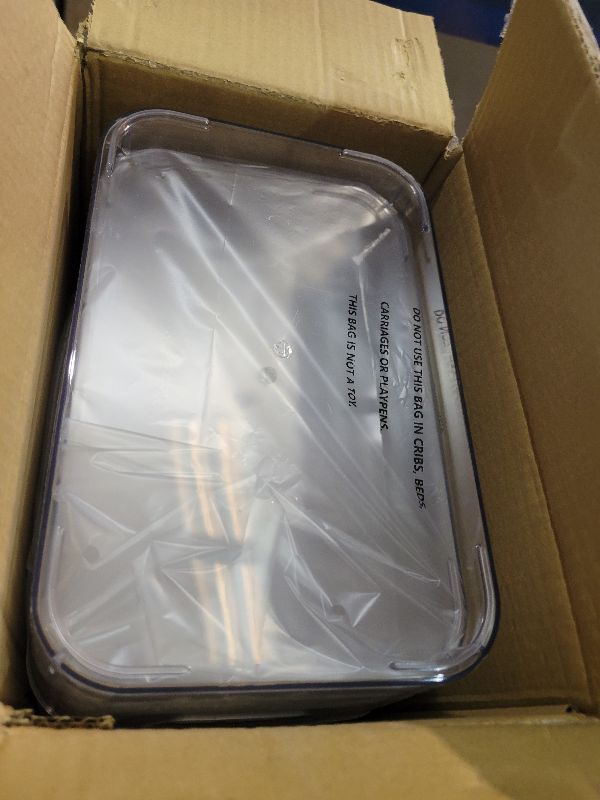 Photo 1 of 12 PACK Multi-Use Clear Plastic Storage Bins for Organizing w/ Labels - Home, Kitchen, Bathroom, Office, Pantry Cabinet Shelf Organizer Bins - SOHO Collection, RV, Fridge Organization Containers