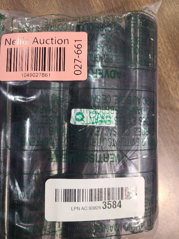 Photo 1 of 10 Gallon 60pcs Black Trash Bags Strong Black Garbage Bags, Bathroom Trash Can Bin Liners, Plastic Bags for Office Home Kitchen, Waste Basket Liner, Fit 30 Liter, 10 Gal(10G60-Black)