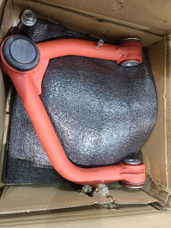 Photo 1 of 2-4" Lift Front Upper Control Arms for 2019-2024 Chevy Silverado 1500 GMC Sierra 1500, Polyurethane Bushings Suspension Arms, 2 Replacement Ball Joints, Wrinkle Red