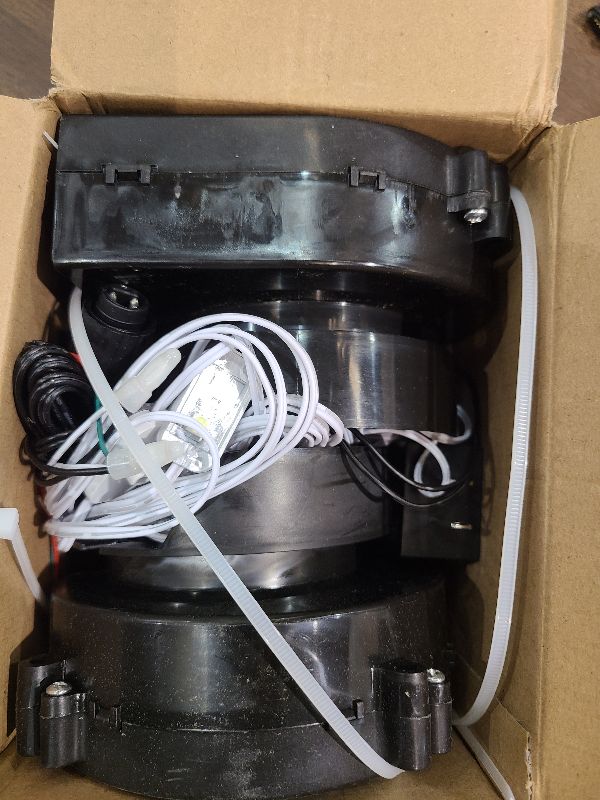 Photo 1 of 2-Pack Inflatable Fan Replacement, 1.5A Air Fan Blower with 2.0A Adapter and 5 LEDs Bulbs Light Strings for Halloween, Thanksgiving and Christmas Inflatables (IP68 Waterproof, 5.0 * 5.0'')