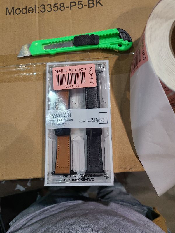 Photo 1 of 2 Pack Magnetic Leather Watch Band Compatible with Samsung Galaxy Watch Ultra 47mm(2025/2024) Magnetic Buckle Design Adjustable Classic Wristbands Accessories Replacement Straps for Men and Women (Black&Light Brown)