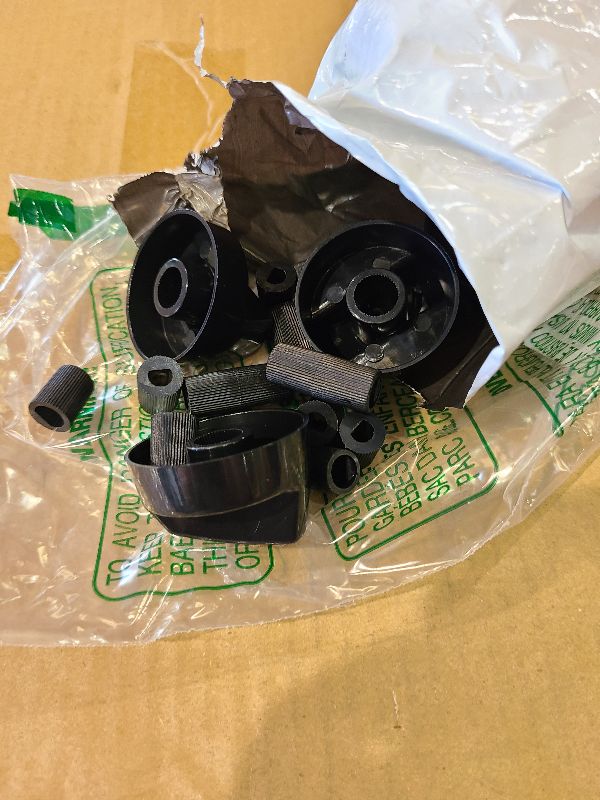 Photo 1 of 4x Universal Control Knobs Replacement with 12x Adapters Fit for Oven/Stove/Range - Black