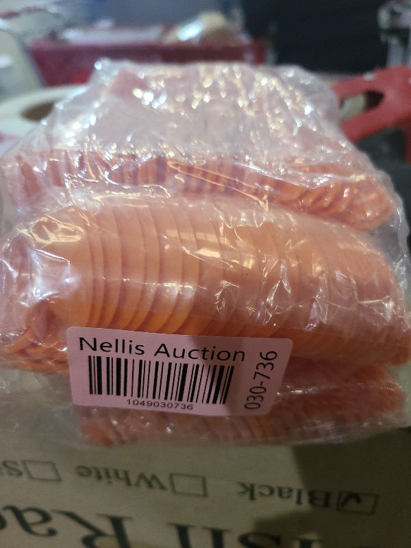 Photo 1 of 150 Pack Disposable Plastic Silverware, Heavy Duty Orange Plastic Cutlery Set Includes 50 Forks 50 Knives 50 Spoons for Birthday Wedding Party Picnics (150, Orange)