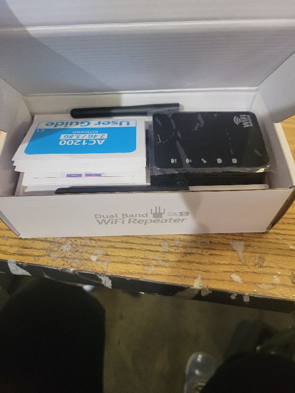 Photo 1 of 12880 Sq.Ft Range WiFi Extender Signal Booster Dual Band 5GHz/2.4GHz, 105-Device Compatibility, Simple Installation, WiFi Extender