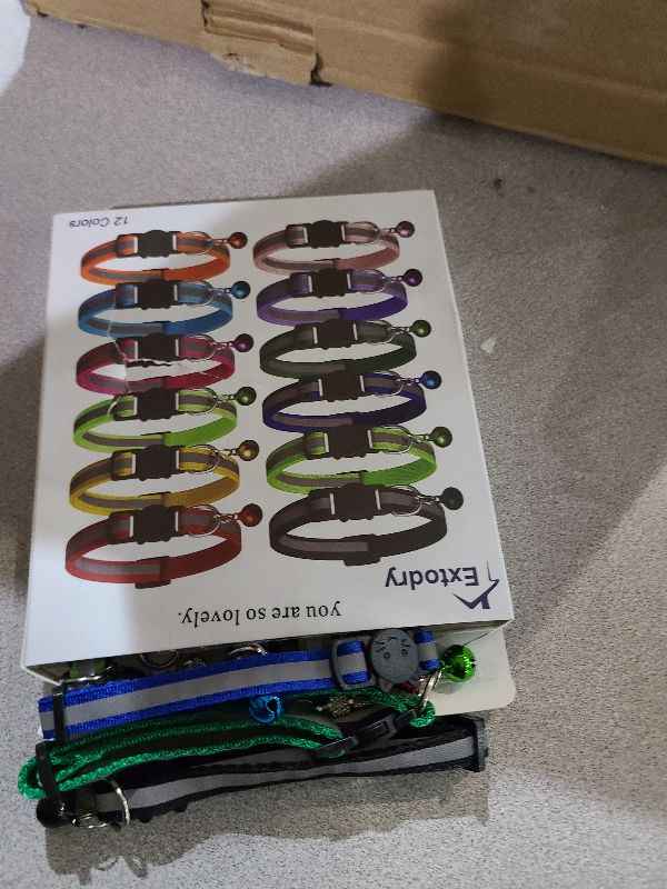 Photo 1 of 12 Pack Reflective-Breakaway Cat Collars with Bells,Safety Buckle Kitten Collar, with Name Tag, Adjustable,Ideal for Girl Cats Male Cats,Pet Supplies,Stuff,Accessories(12 Colors & 2 ID Tags)