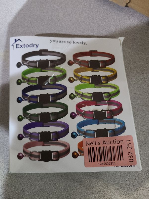 Photo 1 of 12 Pack Reflective-Breakaway Cat Collars with Bells,Safety Buckle Kitten Collar, with Name Tag, Adjustable,Ideal for Girl Cats Male Cats,Pet Supplies,Stuff,Accessories(12 Colors & 2 ID Tags)