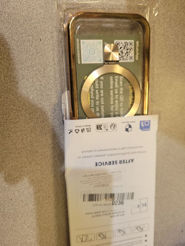 Photo 1 of [CD Ring Compatible with MagSafe Invisible Stand]Magnetic for iPhone 17 Pro Case, [Electroplated Bumper Non-Yellowing][Look as Bare iPhone]Slim Clear Case with Holder for Women Men Girls, Gold