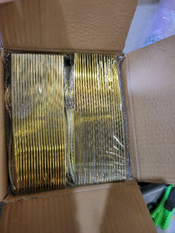 Photo 1 of 160 Silverware Set - Disposable Flatware - 80 Plastic Forks, 40 Plastic Spoons, 40 Cutlery Knives - Heavy Duty for Party Bulk Pack (Gold)