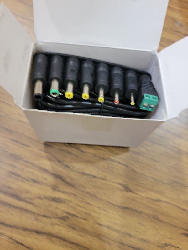 Photo 1 of 12V 2A 1A Power Supply AC Adapter with 8 Tips, Regulated 12 Volts 2000mA Replacement Charger Cord Cable for LED Strip Light, CCTV Camera, BT Speaker, GPS, Webcam, Router, DC 12V Converter (6ft)