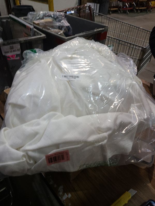 Photo 1 of 102 Inches Long Pinch Pleated Linen Blackout Curtains for Bedroom Back Tab Track Memory Trained Shape Farmhouse Light Blocking Curtains 102 Inch Length for Living Dining Room Darkening Drapes Cream