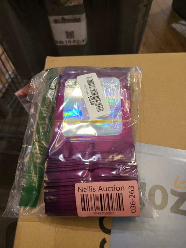 Photo 1 of 100 Pieces Resealable Bags with Clear Window, Holographic Gradient Packaging Bags Transparent Small Business Pouch Party Mylar Zip Bags Sample Bags (Red, 3.5x4.7 Inch)