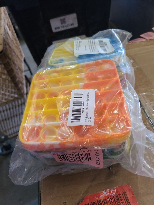 Photo 1 of 12 Pcs Pop Bubble Fidget for Party Favors, Stress Relief Pressure Relieving Toys for Kids, Pop Bulk Toddler for Christmas Valentine Birthday Gifts and Classroom Prizes