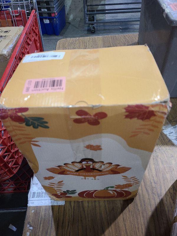 Photo 1 of 12.5'' Fall Snow Globe Lantern - Scarecrow and Turkey Lighted Water Lantern with Swirling Glitter Fall Decorations for Home, Thanksgiving, Autumn Harvest Fall Decor