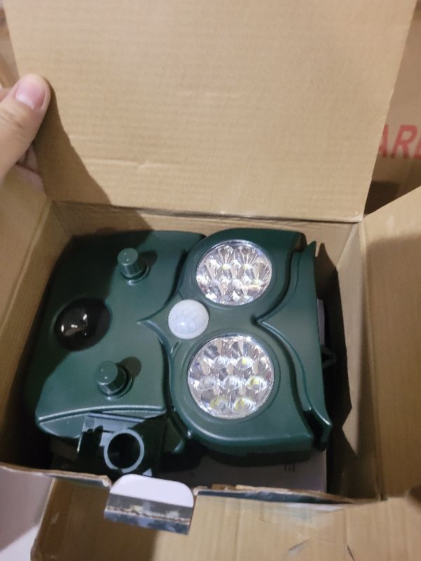 Photo 1 of [2025 Upgrade] Solar Animal Repellent Outdoor for Deer Squirrel Mole Rabbit Cat Skunk Bird Raccoon Dog, Waterproof Ultrasonic Pest Repeller with Motion Detector and LED for Yard Lawns Garden 2 Pack