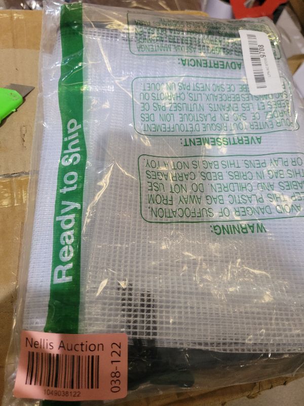 Photo 1 of 12pcs Large Mesh Zipper Pouch File Bags YOPCDJ Reusable Zippered Pouches for Organizing Classroom, Board Game Storage, Puzzle Bags Black