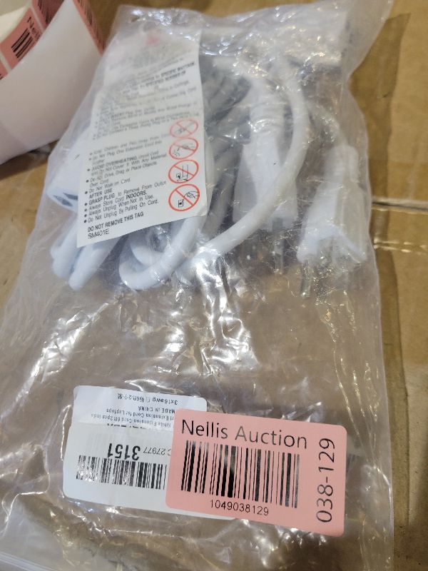 Photo 1 of 16/3 White Extension Cord 6 FT (2Pack), Indoor Extension Cord for Laptops, Coffee Makers, Office Home Appliances, 3 Prong Resistant Cable Flexible, 13A 125V 1625W ETL Listed