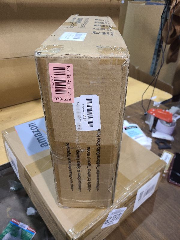 Photo 1 of 12 Pack XX Large Shoe Organizer Storage Boxes for Closet, Modular Space Saving Shoe Boxes Clear Plastic Stackable Sneaker Containers Display Case with Lids, Pearl White