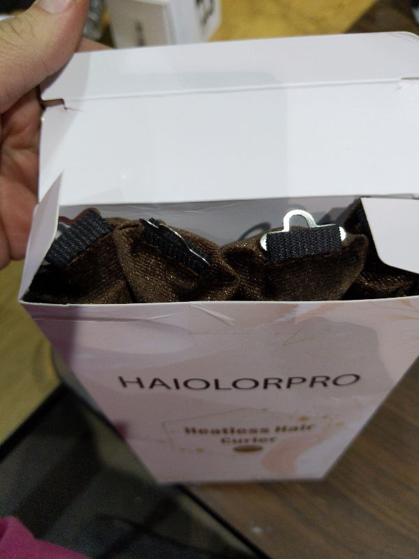 Photo 1 of HAIOLORPRO Heatless Hair Curler Velvet, Heatless Curls Overnight Hair Curlers to Sleep in, Overnight Rods Heatless Curls for Short Long Hair All Hair Types Styling Tools-4PCS Brown