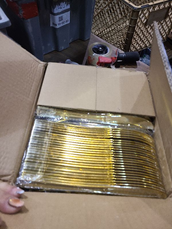 Photo 1 of 200-Piece Gold Plastic Cutlery Set - Disposable Gold Flatware - 100 Forks, 50 Spoons, 50 Heavy Duty Knives for Party Bulk