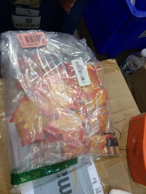 Photo 1 of 2 Pack & Timer Thanksgiving Decorations Fall Garland with Pinecone Pumpkin Lights Thanksgiving Garland Total 13 Ft 60 LED Enlarged Maples Leaves Garland Fall Lights Battery Operated for Home Christmas