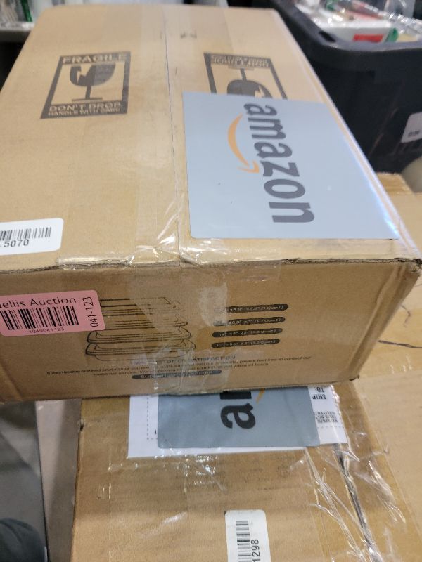 Photo 2 of 8-Piece Deep Glass Baking Dish Set with Plastic lids,Rectangular Glass Bakeware Set with Lids, Baking Pans for Lasagna, Leftovers, Cooking, Kitchen, Freezer-to-Oven and Dishwasher, Gray