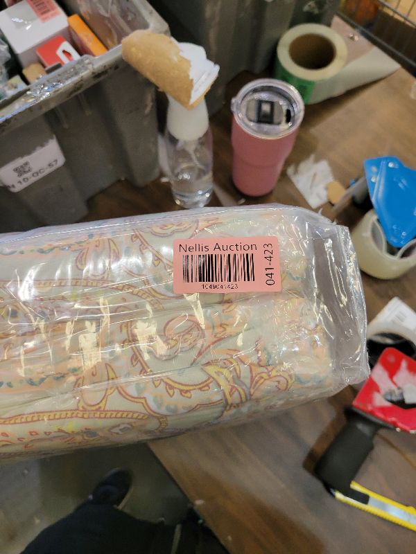 Photo 1 of ENASAL Cotton Bedspread Quilt Sets, Reversible Bedding Coverlet Sets Comforter, Floral Paisley Bedspread (Yellow, King Size)