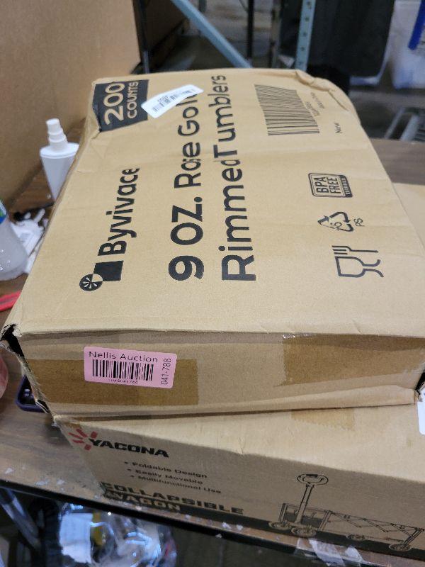 Photo 1 of [200 Pack] 9oz Clear Plastic Cups with Rose Gold Rimmed Sturdy & Food Safe Disposable Wine Glasses Party Wedding Disposable Drinking Cups Plastic Cocktail Glasses for Wine, Juice & Cold Beverages