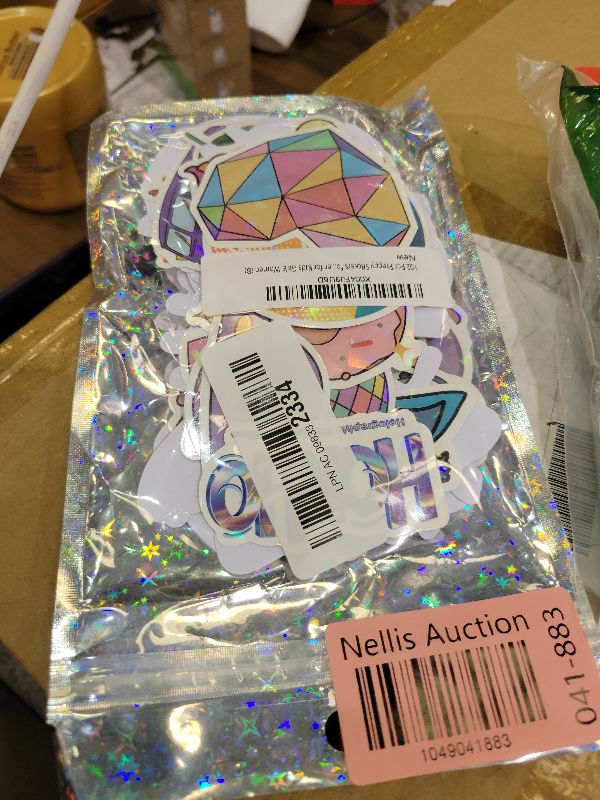 Photo 1 of 102 Pcs Preppy Stickers for Teens, Holographic Sparkly Cute Aesthetic Water Bottle Stickers for Girls, Waterproof Vinyl Summer Themed for Teens (B)