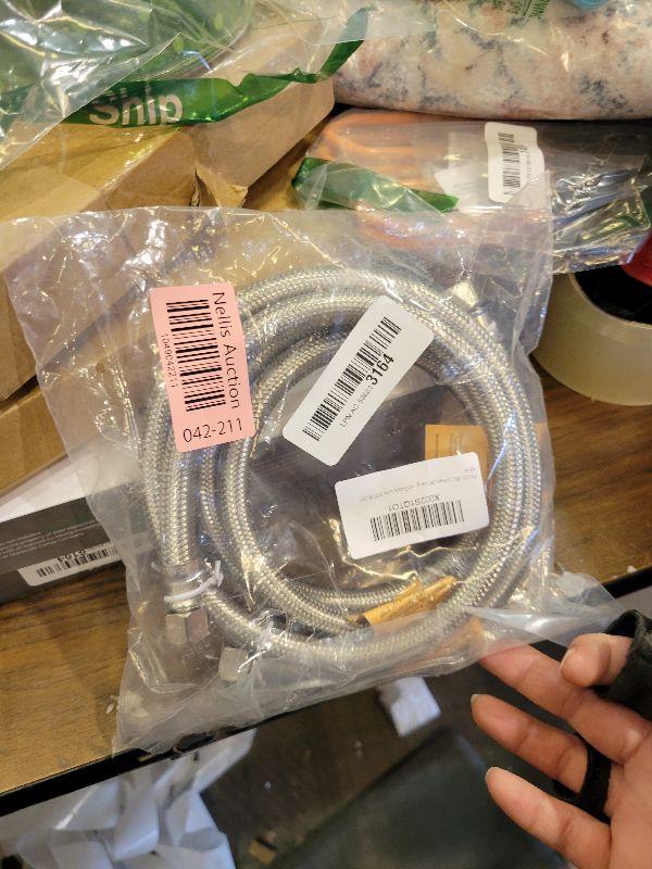 Photo 1 of [2-Pack] PROCURU 36" (3Ft) x 3/8" Comp x 1/2" FIP Faucet Hose Connector, Stainless Steel Braided Supply Line (9SF36-2P)