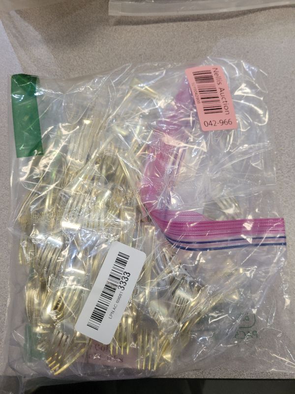 Photo 1 of 100 Pack Gold Mini Forks - 4 Inch Dessert Forks - Heavy duty Mini Forks For Appetizers, Tastings, Cocktails, Dessert Cups, BPA Free Small Gold Forks