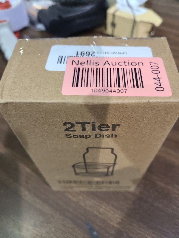 Photo 1 of 2-Tier Silver Shower Soap Shampoo Bar Holder, Self Adhesive & Freestanding Draining Soap Dish Caddy