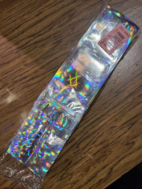 Photo 1 of 100 Pack Resealable Plastic Bags for Food Storage, Zipper Bags with Clear Front Window, Packaging Pouch for Small Business (Holographic, 3x8.8 inch)