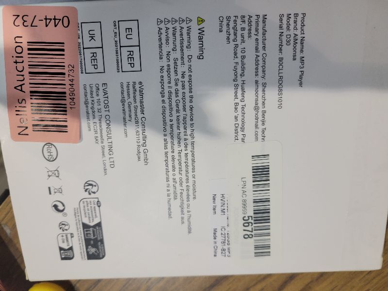 Photo 1 of 128GB MP3 Player with Bluetooth 5.3, Portable Digital Lossless Music Player with Built-in Speaker, 2.0 in Full Touch Screen, HiFi Sound, FM Radio, Voice Recorder, Earphones Included