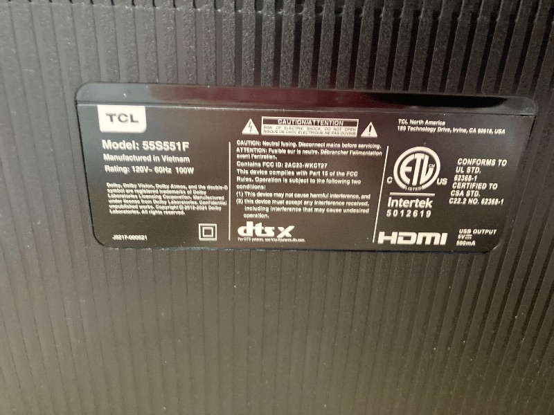 Photo 1 of TCL 55-Inch Class S5 UHD 4K LED Smart TV with Fire TV (55S551F, 2024 Model), Dolby Vision, HDR PRO+, Dolby Atmos, Alexa Built-in with Voice Remote, Apple AirPlay 2 Compatibility, Streaming Television