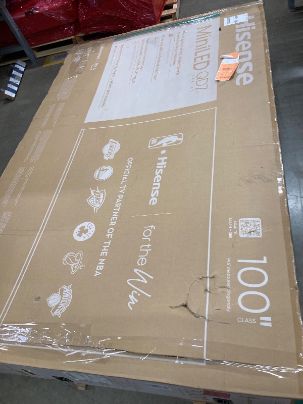 Photo 1 of Hisense 100" Class QD7 Series Mini-LED 4K UHD Smart Fire TV (100QD7QF, 2025 Model) - QLED, 144hz, HDR10+, Dolby Vision, Dolby Atmos, Game Mode Pro, ALLM, Alexa Built in with Voice Remote, MEMC