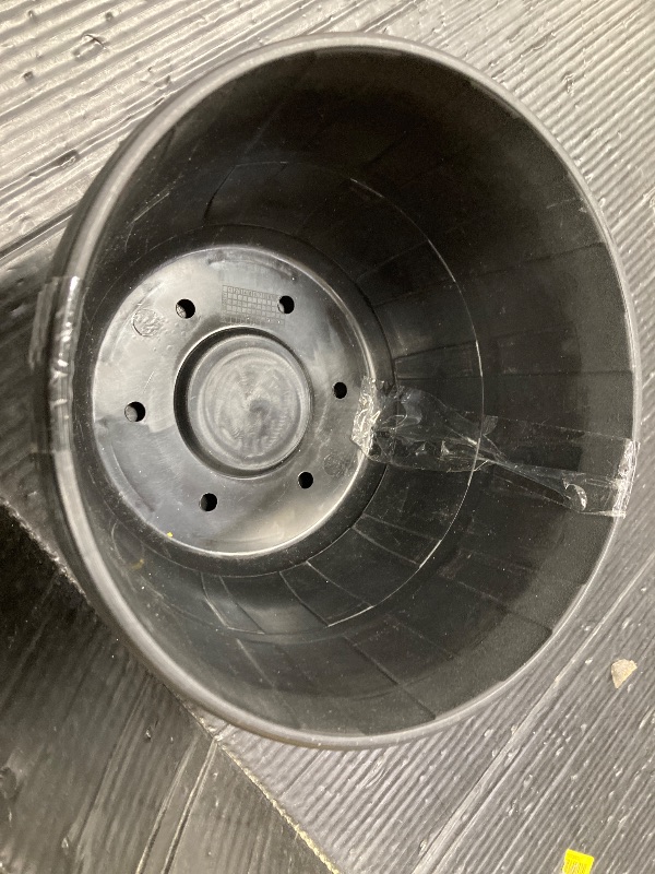 Photo 1 of ***2 INCLUDED*** 10 inch Plastic Flower Pots for Outdoor Plants. 2  Pack medium Outdoor Planter Pot with Drainage Holes &  Wine Barrel Design, for Indoor Outdoor Garden Plant, Brown***2 INCLUDED***