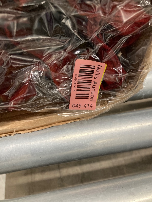 Photo 1 of **It is used, it is missing a part and it is not known if it works 100%.***Sundale Outdoor Olefin 5-Year-Non-Fading Solar 104 LED 11FT Solar Patio Umbrella with Sand Bag Base, Outdoor Umbrella with Tilt and Crank, Red