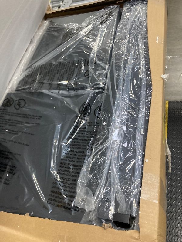 Photo 1 of **MISSING HARDWARE**Walsunny Outdoor Grill Cart with Storage Cabinet, Outdoor Kitchen Island on Wheels, BBQ Grill Prep Table Movable Patio Storage Counter Foldable Tabletop, Black
